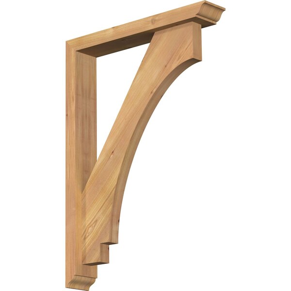 Ekena Millwork Imperial Traditional Smooth Bracket w/ Offset Brace, Western Red Cedar, 3 1/2"W x 20"D x 28"H BKT0402X20X28IMP01SWR - main